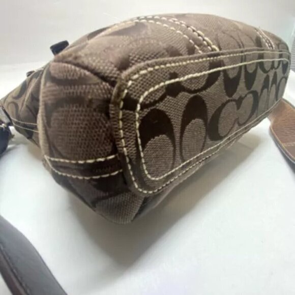 Vintage Coach Legacy Signature Convertible Bucket Duffel Bag 10403 Brown EUC - Picture 9 of 15